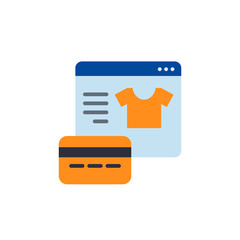 Aufkleber - credit card payment in flat style