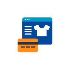 Aufkleber - credit card payment in flat style