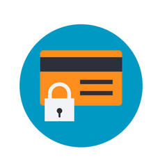 Poster - blocked credit card payment in flat style