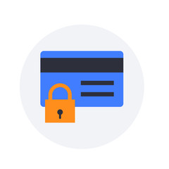 Poster - blocked credit card payment in flat style