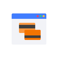 Aufkleber - credit card payment in flat style