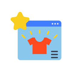 Poster - online store in smartphone icon symbol in flat style