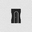 Pencil sharpener icon isolated on transparent background. Flat design. Vector Illustration