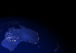 The Earth from space at night. Australia. Elements of this image furnished by NASA.