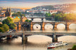 View on bridges of Prague