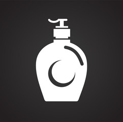 Poster - Cleaning agent icon on black background for graphic and web design, Modern simple vector sign. Internet concept. Trendy symbol for website design web button or mobile app