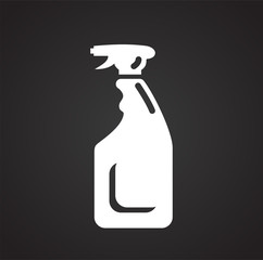 Poster - Cleaning agent icon on black background for graphic and web design, Modern simple vector sign. Internet concept. Trendy symbol for website design web button or mobile app