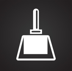 Poster - Toilet brush icon on black background for graphic and web design, Modern simple vector sign. Internet concept. Trendy symbol for website design web button or mobile app