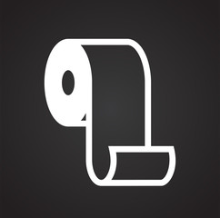 Poster - Toilet icon on black background for graphic and web design, Modern simple vector sign. Internet concept. Trendy symbol for website design web button or mobile app