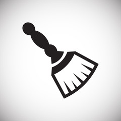 Poster - Cleaning broom icon on white background for graphic and web design, Modern simple vector sign. Internet concept. Trendy symbol for website design web button or mobile app