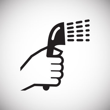 Cleaning house icon on white background for graphic and web design, Modern simple vector sign. Internet concept. Trendy symbol for website design web button or mobile app