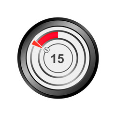 Poster - Vector color percentage chart indicator. Vector Illustration