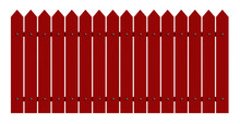 3d Rendering Of Painted Red Fence