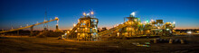 Night View Of A Copper Mine Head In NSW Australia