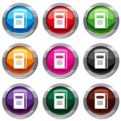 Poster - Tutorial set icon isolated on white. 9 icon collection vector illustration