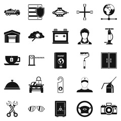 Poster - Adjustable wrench icons set. Simple set of 25 adjustable wrench vector icons for web isolated on white background