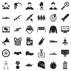 Poster - Victory in sport icons set. Simple style of 36 victory in sport vector icons for web isolated on white background
