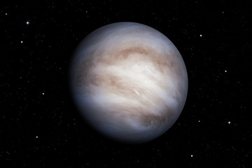 Wall Mural - 3d rendering of venus planet with atmosphere. surface texture furnished by nasa;