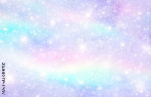 Vector Illustration Of Galaxy Fantasy Background And Pastel Color