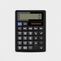 Calculator isolated on transparent background