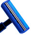 Blue razor close up, isolate on a white background