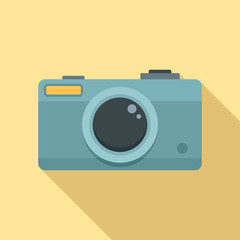 Poster - Camera icon. Flat illustration of camera vector icon for web design