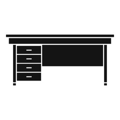 Poster - wood desktop icon. simple illustration of wood desktop vector icon for web design isolated on white 