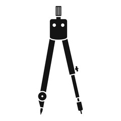 Poster - Architect compass icon. Simple illustration of architect compass vector icon for web design isolated on white background
