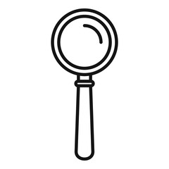Poster - Magnify glass icon. Outline magnify glass vector icon for web design isolated on white background
