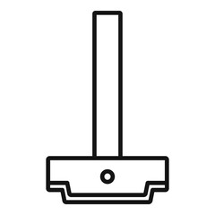 Poster - Architect ruler icon. Outline architect ruler vector icon for web design isolated on white background