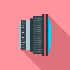 Poster - Fish eye lens icon. Flat illustration of fish eye lens vector icon for web design