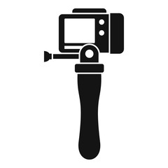 Poster - hand stick camera icon. simple illustration of hand stick camera vector icon for web design isolated