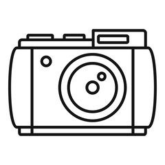 Poster - retro camera icon. outline retro camera vector icon for web design isolated on white background