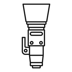 Poster - high zoom lens icon. outline high zoom lens vector icon for web design isolated on white background