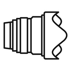Poster - modern camera lens icon. outline modern camera lens vector icon for web design isolated on white bac
