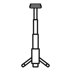 Poster - camera smartphone tripod icon. outline camera smartphone tripod vector icon for web design isolated 