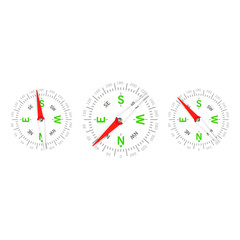 Navigation and direction icon. Compass, direction and navigation for adventure, illustration of Compass arrow isolated on white background.