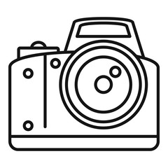 Poster - professional camera icon. outline professional camera vector icon for web design isolated on white b
