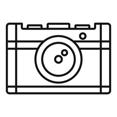 Poster - vintage camera icon. outline vintage camera vector icon for web design isolated on white background