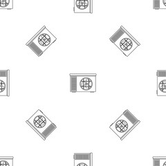 Poster - Outdoor air unit conditioner pattern seamless vector repeat geometric for any web design