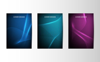 Poster - Abstract vector brochures with geometric background, annual report, design templates, future Poster template design