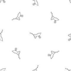 Poster - garden wheelbarrow pattern seamless vector repeat geometric for any web design