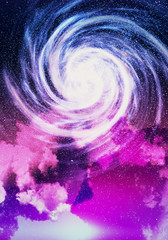 Poster - Pink star background