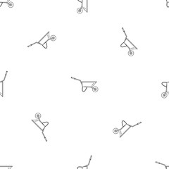 Poster - Farming wheelbarrow pattern seamless vector repeat geometric for any web design
