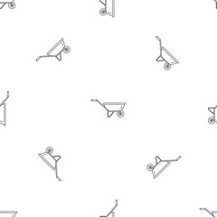 Poster - One wheel barrow pattern seamless vector repeat geometric for any web design