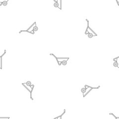 Poster - Hand truck one wheel pattern seamless vector repeat geometric for any web design