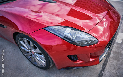 red sports car Canvas Print