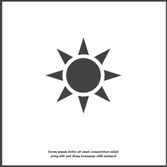 Wall Mural - Sun Vector Icon. A symbol of the sky, good weather on white isolated background.