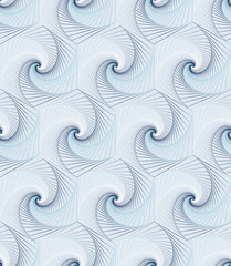 Poster - abstract seamless pattern of rotating hexagons. geometric texture for your design.