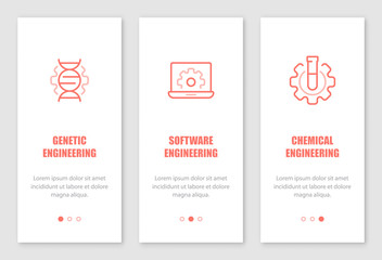 Poster - Engineering onboarding screens design.